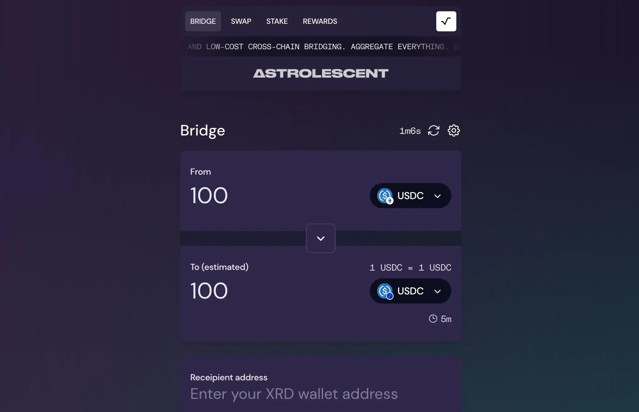 Screenshot of Astrolescent